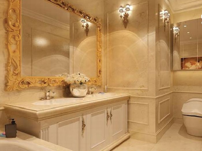 Mẫu tủ chậu lavabo tân cổ điển đẹp